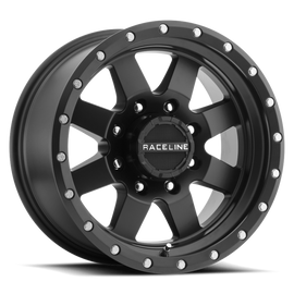 Raceline 935B Defender 20x9in / 6x139.7 BP / 18mm Offset / 107.95mm Bore - Satin Black Wheel