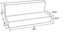 Tradesman Steel L-Shape Liquid Storage Tank (Full Size) - White