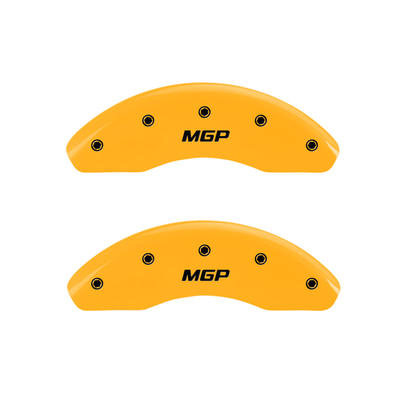 MGP 4 Caliper Covers Engraved Front & Rear MGP Yellow Finish Black Characters 2008 Pontiac G5