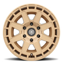 Load image into Gallery viewer, ICON Compass 17x8.5 5x5 -6mm Offset 4.5in BS Satin Brass Wheel