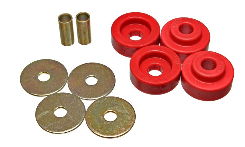 Energy Suspension 73-79 Chrysler B-Body Red Torsion Bar Crossmember Mount Bushing Set