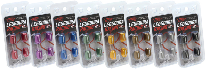 Project Kics Leggdura Racing Valve Cap Set Green