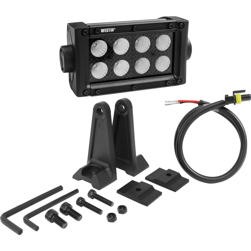 Westin B-FORCE LED Light Bar Double Row 4 inch Flood w/3W Cree - Black