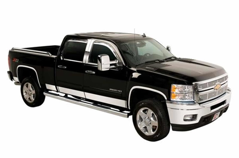 Putco 07-13 Silverado Reg Cab 6.5 Short Box - 6in Wide - 12pcs Stainless Steel Rocker Panels