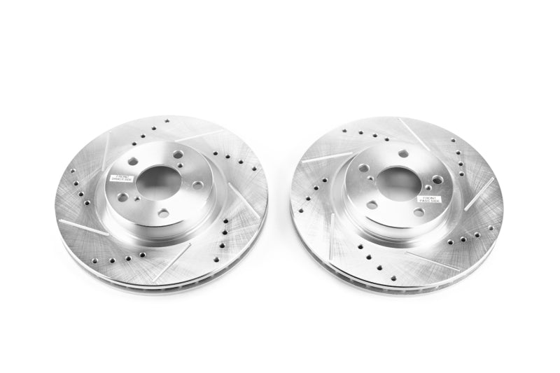 Power Stop 17-19 Subaru Impreza Front Evolution Drilled & Slotted Rotors - Pair