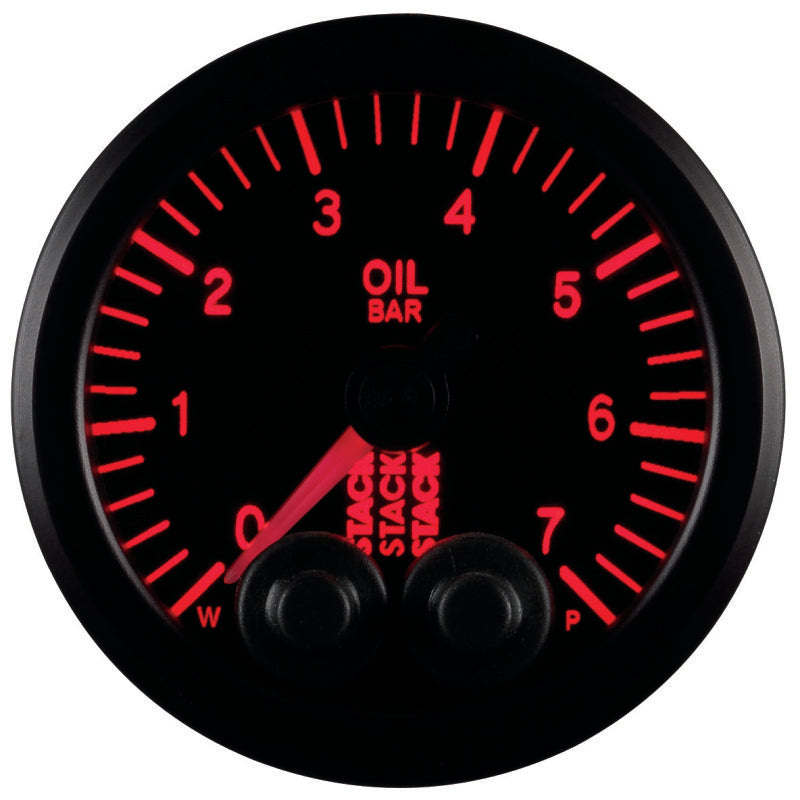 Autometer Stack 52mm 0-7 Bar M10 Male Pro-Control Oil Pressure Gauge - Black