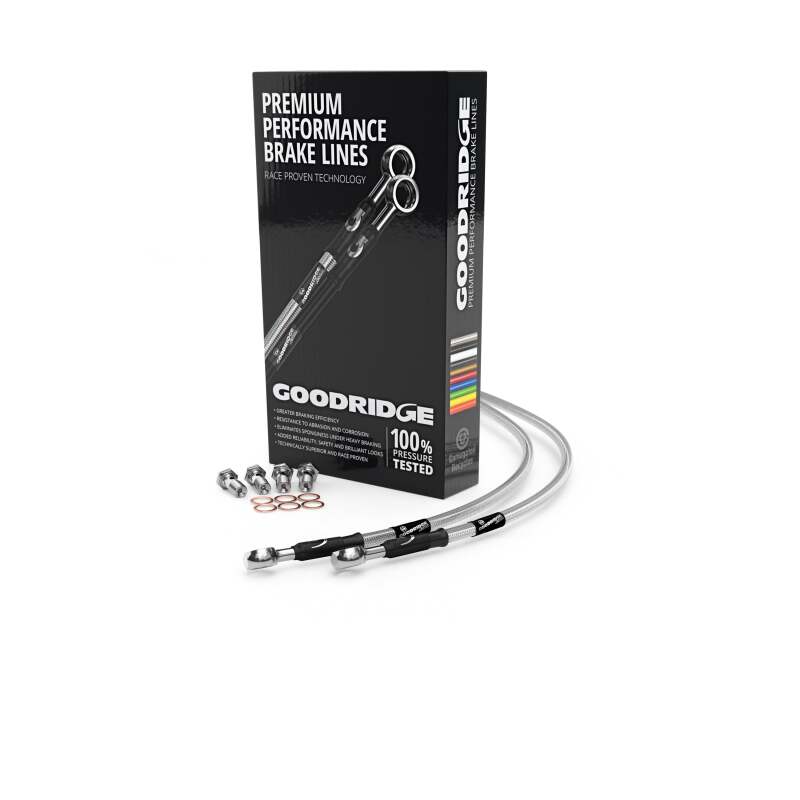 Goodridge 99-03 Aprilia SL1000 Falco Clear Front SS Brake Lines