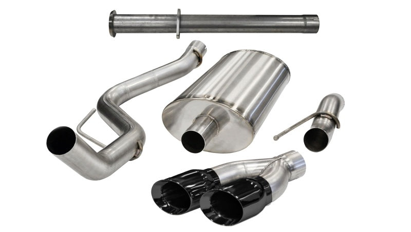 Corsa 2011-2014 Ford F-150 Raptor 6.2L V8 145in Wheelbase Black Xtreme Cat-Back Exhaust