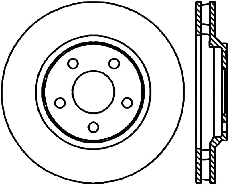 StopTech Power Slot 98-02 Pontiac Firebird/Trans Am / Chevy Camaro Front Right Slotted CRYO Rotor