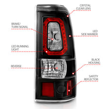 Load image into Gallery viewer, ANZO 2003-2006 Chevy Silverado 1500 LED Taillights Plank Style Black w/Clear Lens