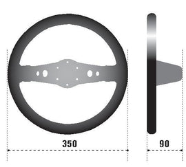 Sparco Steering Wheel 215 Suede Black