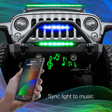 Load image into Gallery viewer, XK Glow RGBW Light Bar High Power Offroad Work/Hunting Light w/ Bluetooth Controller 20In