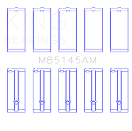 King Engine Bearings Toyota 2.4D L 2L (Size +0.25mm) Main Bearing Set