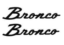 Load image into Gallery viewer, Ford Racing 21-24 Bronco Classic Script Fender Badge Kit - Gloss Black