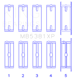 King Engine Bearings Holden 253/308CI 5.0L/5.7L (Size .010) Main Bearing Set