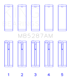 King Engine Bearings Toyota 1ZZ-FE (Size .50) Main Bearing Set