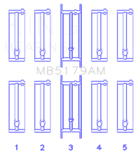 Load image into Gallery viewer, King Engine Bearings Daewoo/GM/Opel/Vauxhall (Size 0.25) Main Bearing Set