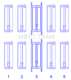 King Engine Bearings Daewoo/GM/Opel/Vauxhall (Size 0.25) Main Bearing Set