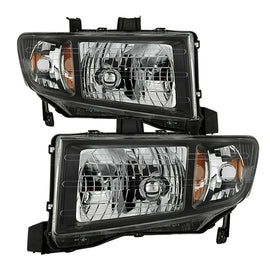 xTune Honda Ridgeline 06-13 Crystal Headlights Black HD-JH-HRID06-AM-BK