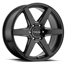 Load image into Gallery viewer, Raceline 156B Surge 22x9.5in / 6x139.7 BP / 15mm Offset / 106.1mm Bore - Black &amp; Milled Wheel