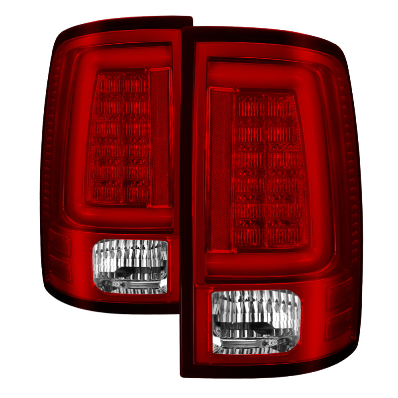 Spyder 13-14 Dodge Ram 1500 LED Tail Lights - Red Clear ALT-YD-DRAM13V2-LED-RC