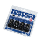 Rays 17 Hex Racing Nut L35 12x1.25 (Closed End) - Black (4 Pieces)