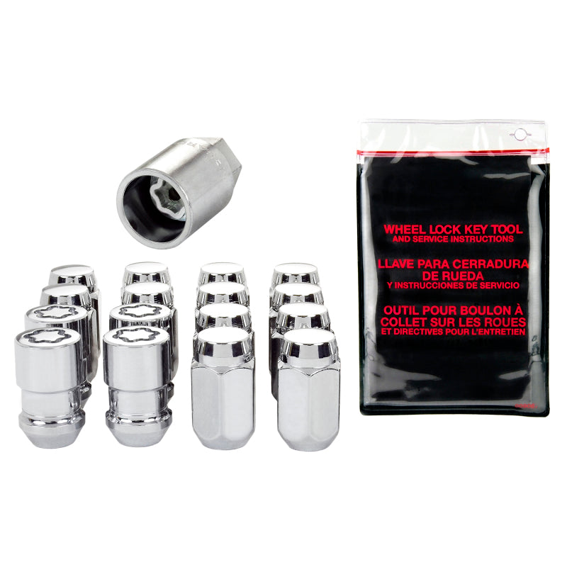 McGard 4 Lug Hex Install Kit w/Locks (Cone Seat Nut) 1/2-20 / 13/16 Hex / 1.5in. Length - Chrome