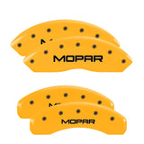 MGP 4 Caliper Covers Engraved Front & Rear Mopar Yellow Finish Black Char 2010 Dodge Nitro