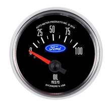 Load image into Gallery viewer, Autometer Ford 2-1/16in. 100 PSI Electric Oil Pressure Gauge