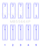 King Engine Bearings Audi A4 1.8L AEB Performance Main Bearing Set - Size +.25mm