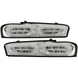 Spyder Chevy Camaro 16-18 (Do Not Fit Halogen Model) LED Tail Lights Chrome ALT-YD-CCAM16LED-SEQ-C