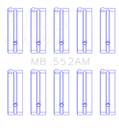 King Engine Bearings Toyota 3T/Tg/12T/4Tg (Size +0.25mm) Main Bearing Set