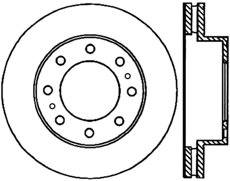 StopTech 01-09 Chevrolet Silverado 2500HD 3500 Front Left Slotted & Drilled Cryo Rotor