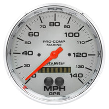 Load image into Gallery viewer, Autometer Speedometer 5in 140 MPH GPS Marine Chrome Ultra-Lite Gauge