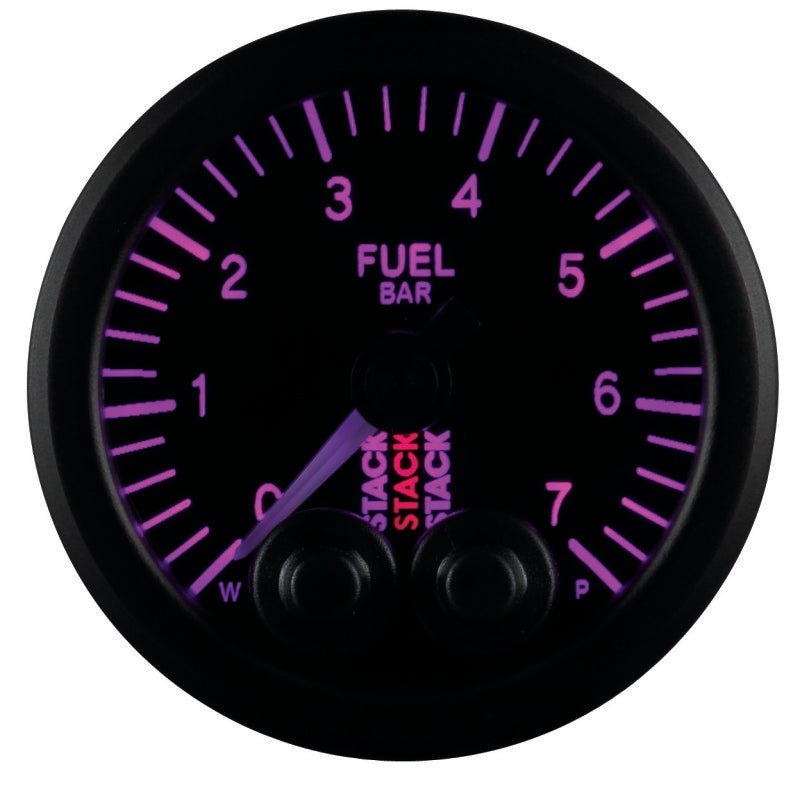 Autometer Stack 52mm 0-7 Bar M10 Male Pro-Control Fuel Pressure Gauge - Black