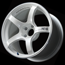 Load image into Gallery viewer, Advan TC4 17x7.5 +48 5-114.3 Racing White Metallic &amp; Ring Wheel