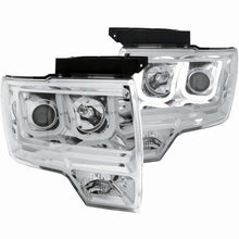 Load image into Gallery viewer, ANZO 2009-2014 Ford F-150 Projector Headlights w/ U-Bar Chrome