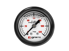 Load image into Gallery viewer, Grams Performance Universal 0-120 PSI Fuel Pressure Gauge - White Face