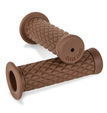 Load image into Gallery viewer, Burly Brand Rubber Diamondback Grips 7/8in - Brown