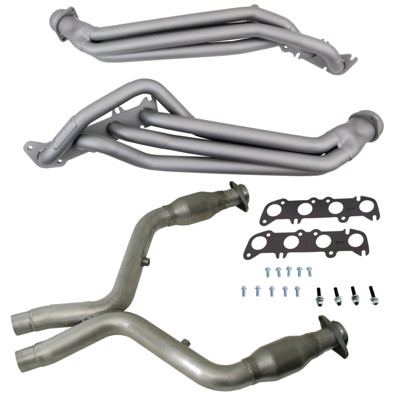 BBK 11-14 Ford Mustang GT 1-3/4 Long Tube Headers w/High Flow Catted X-Pipe (Ti Ceramic)