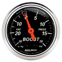 Load image into Gallery viewer, Autometer Designer 2-1/16in Mechanical 30 In Hg-Vac / 20 PSI Vacuum/Boost Gauge