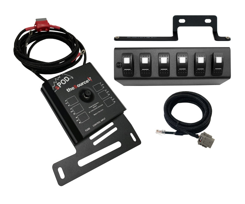 Spod 09-18 Jeep Wrangler JK SourceLT w/ Green LED Switch Panel