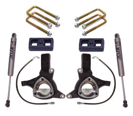 MaxTrac 16-18 GM C1500 2WD w/Stamped Steel Susp. 5in/3in MaxPro Elite Spindle Lift Kit w/FOX Shocks