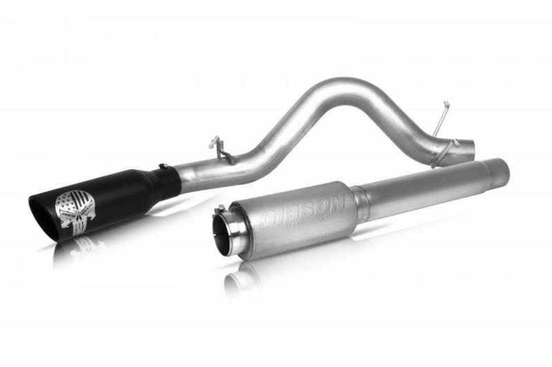 Gibson 09-13 Ram 1500 ST 4.7/5.7L 4in Patriot Skull Series Cat-Back Single Exhaust - Stainless