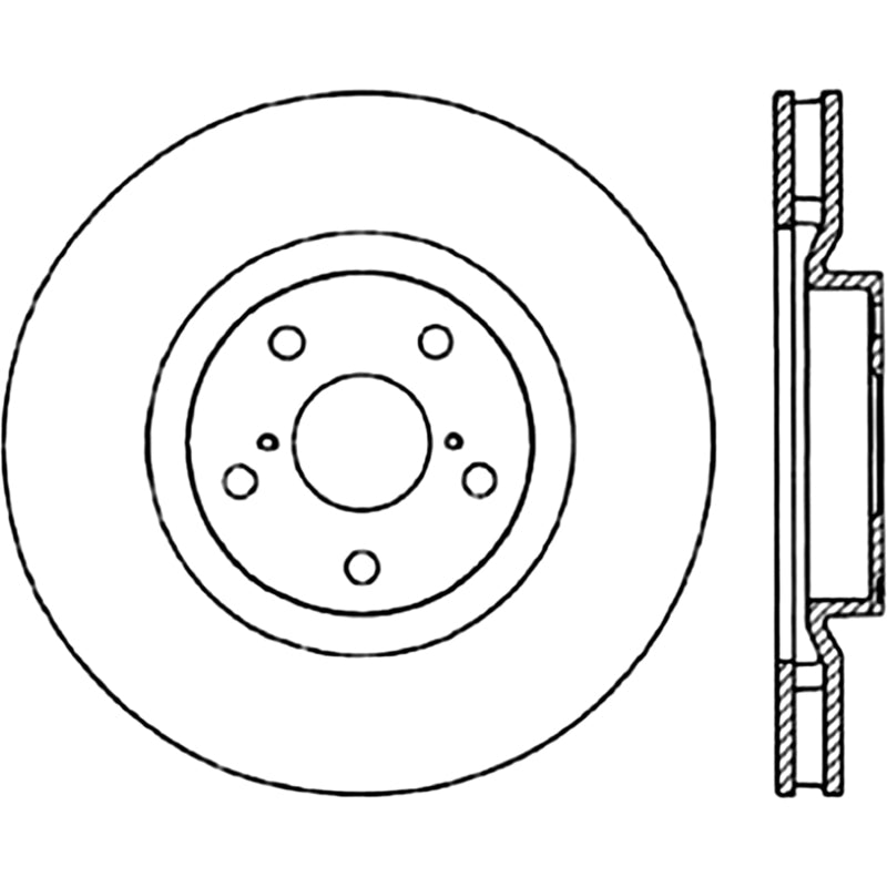 StopTech Power Slot 5/93-98 Supra Turbo Front Left SportStop CRYO Slotted Rotor