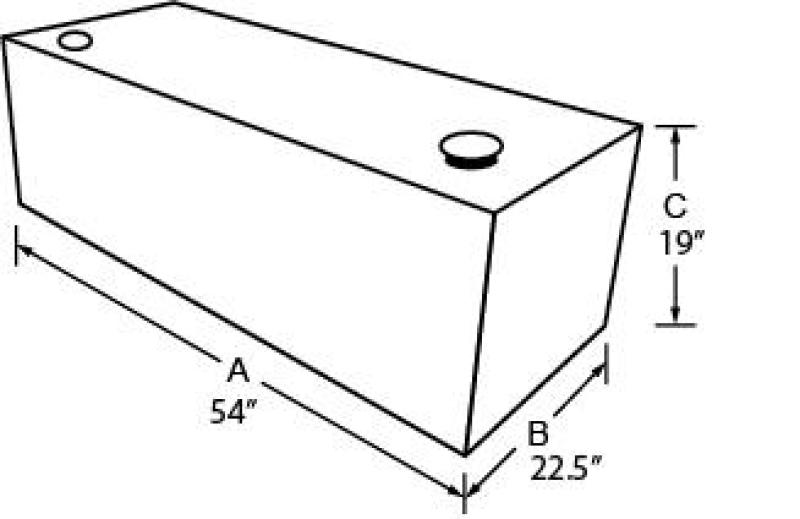 Tradesman Aluminum Rectangular Liquid Storage Tank (98 Gallon Capacity) - Black