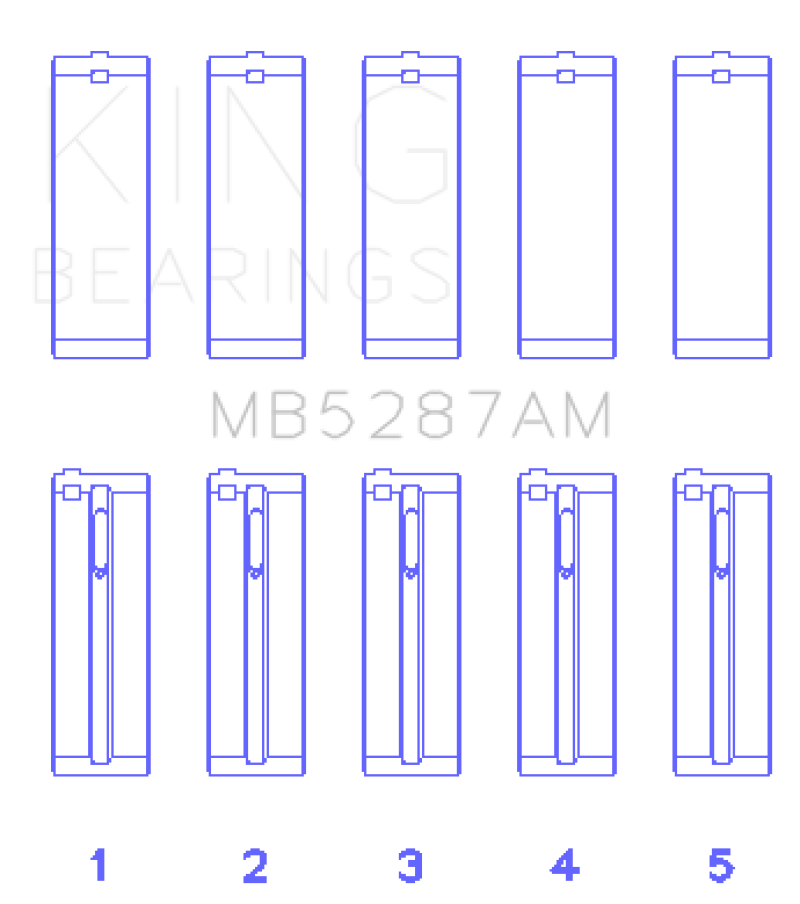 King Engine Bearings Toyota 1ZZ-FE (Size .25) Main Bearing Set