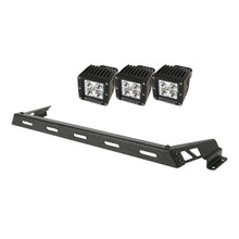 Load image into Gallery viewer, Rugged Ridge 07-18 Jeep Wrangler JK Black 3 Sqaure LED Hood Mounted Light Bar Kit