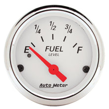 Load image into Gallery viewer, Autometer Arctic White 2 1/16in 240 ohm to 33 ohm Electric Fuel Level Gauge