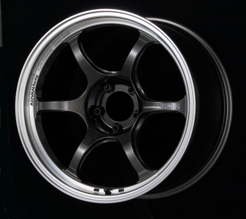 Advan RG-D2 17x8.0 +47 5-100 Machining & Black Gunmetallic Wheel